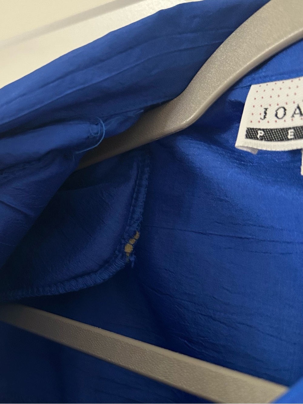 Vintage 80s Joan Walters Royal Blue One Piece Parachute Windbreaker Jumpsuit 4P - Picture 6 of 10